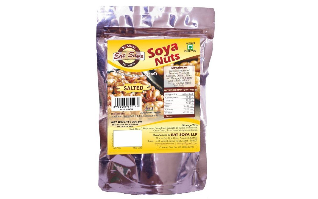 Eat Soya Soya Nuts (Salted)    Pack  200 grams
